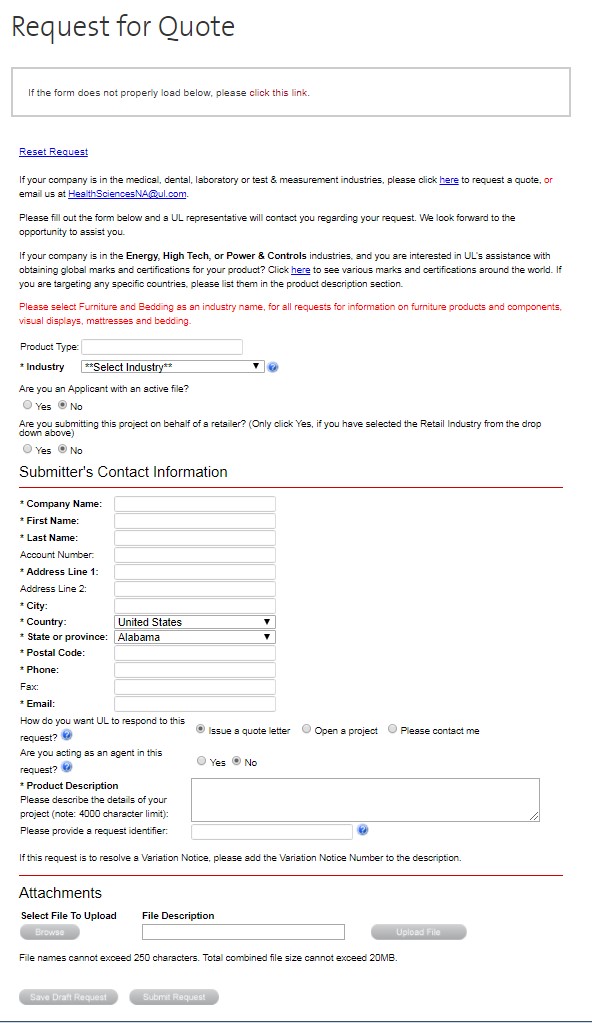 UL Form
